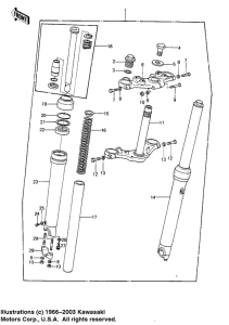 KE250 Вилка передней оси