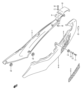 GS500 Обтекатель задний