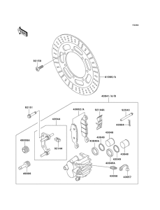 VN1500 Передний суппорт