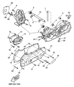 YQ50 Картер двигателя