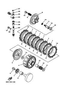 YZ125 YZ125N Бендикс