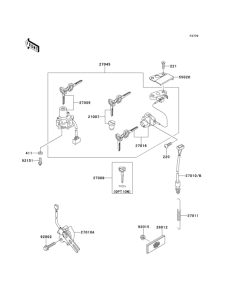 ZX600 Замок зажигания
