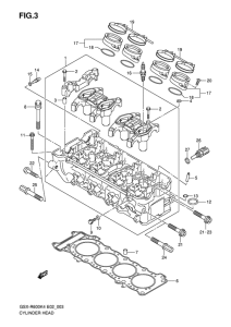 GSX-R600U2 Головка цилиндров