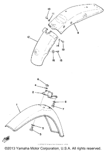 DT100D Крыло переднее и задние