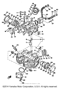 XS650C Крышка головки цилиндров