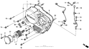 XR600R Крышка картера правая