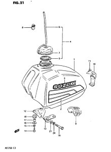 PE175 Топливный бак model