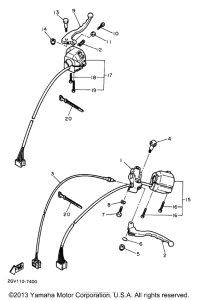 XV535KC Рулевые переключатели