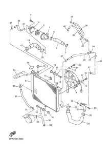 YZF-R1 Radiator. hose