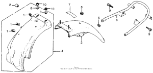 CB550 Задний бампер
