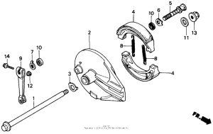 NX250 Задний тормоз