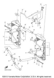 WR250FY Радиатор и Патрубки