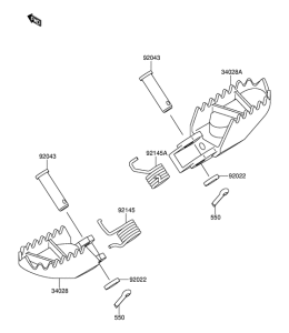 RM100 Подножки