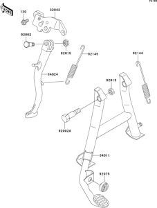 EX500 Подножка