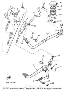 FZR400SWC Задний торм цилиндр