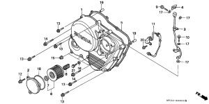 NX500 Крышка картера правая