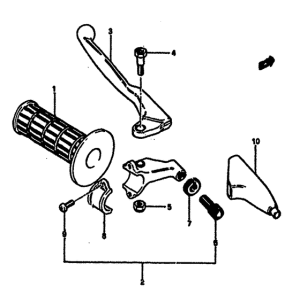 RM125 Left handle switch