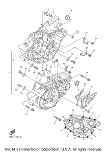 YZ250FEW Картер двигателя