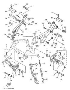 TDM850 Soporte . apoyapie