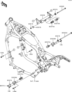 VN1500 Рама ,крепежные детали