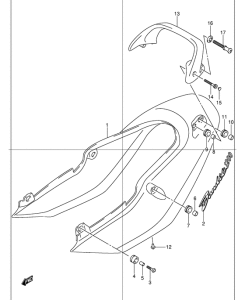 GSF1200S Обтекатель сидения