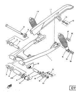 SR125 Задняя подвеска