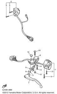 YZF600RHC Рулевые переключатели