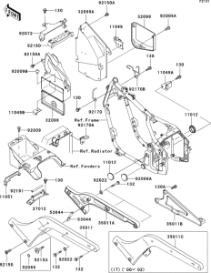 VN800 Рама ,крепежные детали