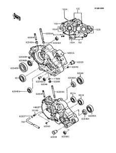 KMX125 Картер двигателя