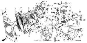 VT750CA Радиатор