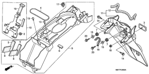 XL1000V (ABS) Заднее крыло