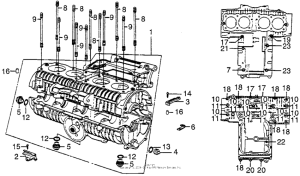 CB550 Картер двигателя