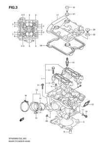 SFV650 (ABS) Задняя головка цилиндров