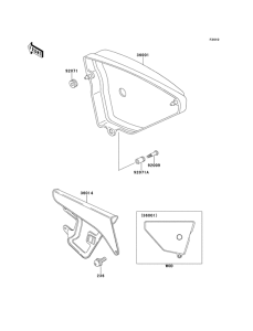 KE100 Крышка боковая / защита цепи