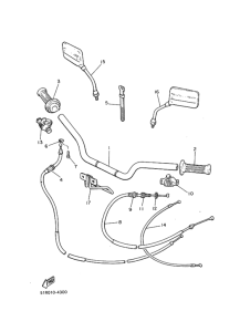 XS250S ｽﾃｱﾘﾝｸﾞﾊﾝﾄﾞﾙ.ｹ-ﾌﾞﾙ