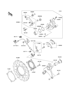 ZX1000 Задний тормоз