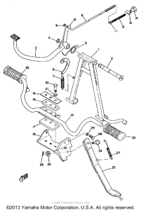 RD125B Stand footrest brake pedal