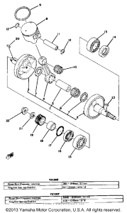 YZ100F Коленвал,поршни