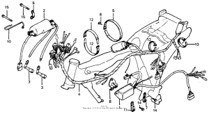 CB400 Wire harness + ignition coil + c.d.i. unit