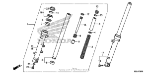 NC700X (DCT) Передняя вилка