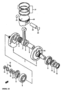 DR800 Вал коленчатый