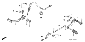 CB1300S (ABS) Brake pedal assy