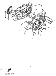 DT50MX Картер двигателя