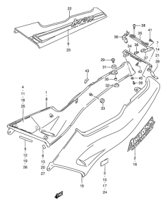 GSX250 Обтекатель задний