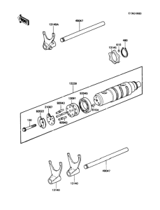 ZN1300 Валы и вилки переключения передач