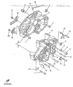 TDR125R Картер двигателя
