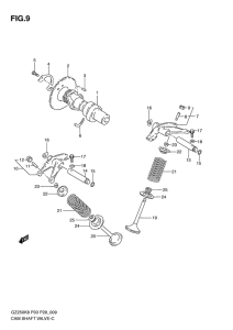 GZ250 Распредвал  /  клапан