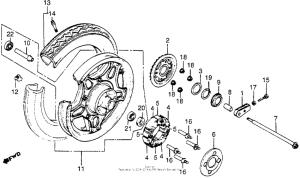 CM400 Cm400c rear wheel 81