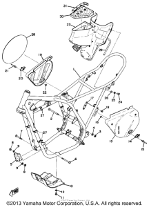 MX250 Frame - side cover