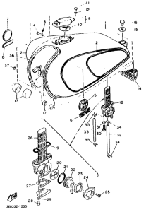 SR500 Топливный бак